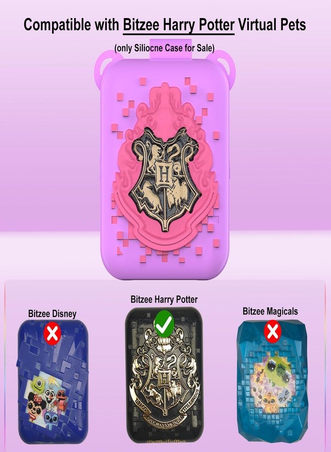 JCHPINE Silicone Cover Case for Bitzee Harry Potter Interactive Digital Pet, Protective Cover for Harry Potter Bitzee Pets Accessories (Purple) - Image 2