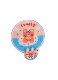Thoraya Foldable Round Fans Fabric Compact Sturdy Round Folding Hand Fan for Daily Use Festival Wedding Party Favors  - Image 1