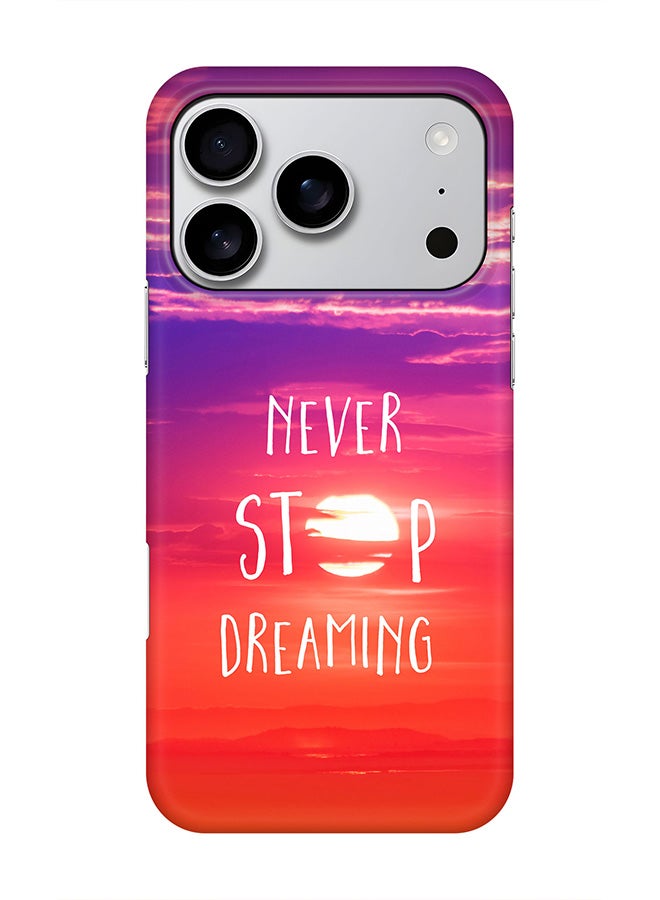 Stylizedd For iPhone 17 Pro,Case, [Compatible with MagSafe] Magnetic cover Slim fit Protection Matte, - Never stop dreaming
