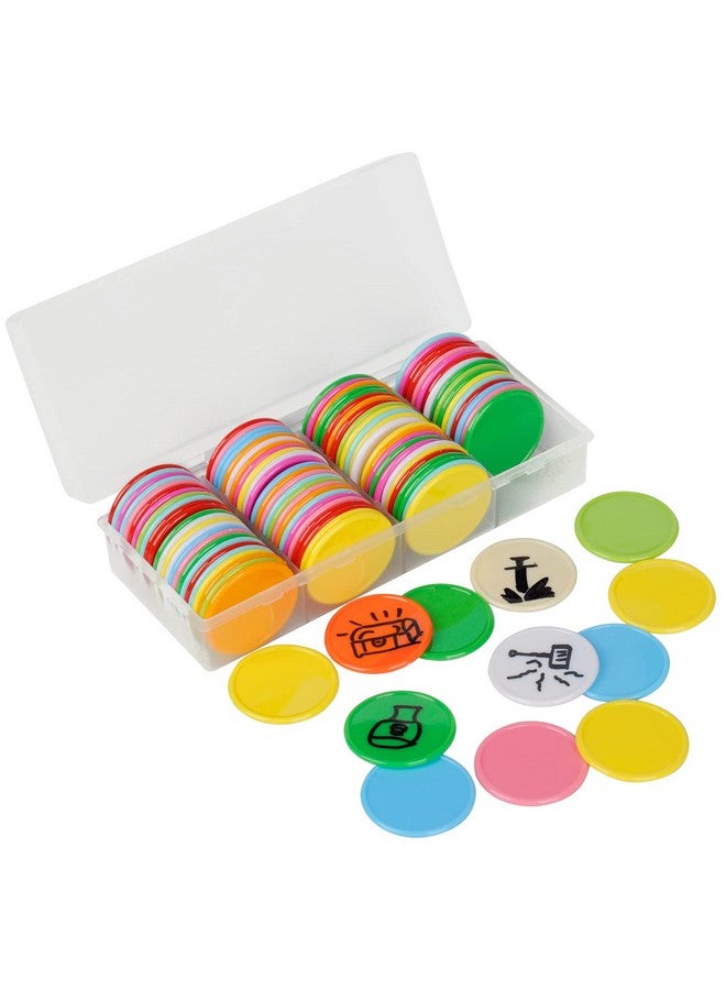 CZYY DND Wet & Dry Erase Tokens Set of 100 Colorful Blank Counters - 1.5" Customizable & Reusable Game Discs for Dungeons & Dragons, MTG, Bingo Clips and Any Tabletop RPGs - Image 1