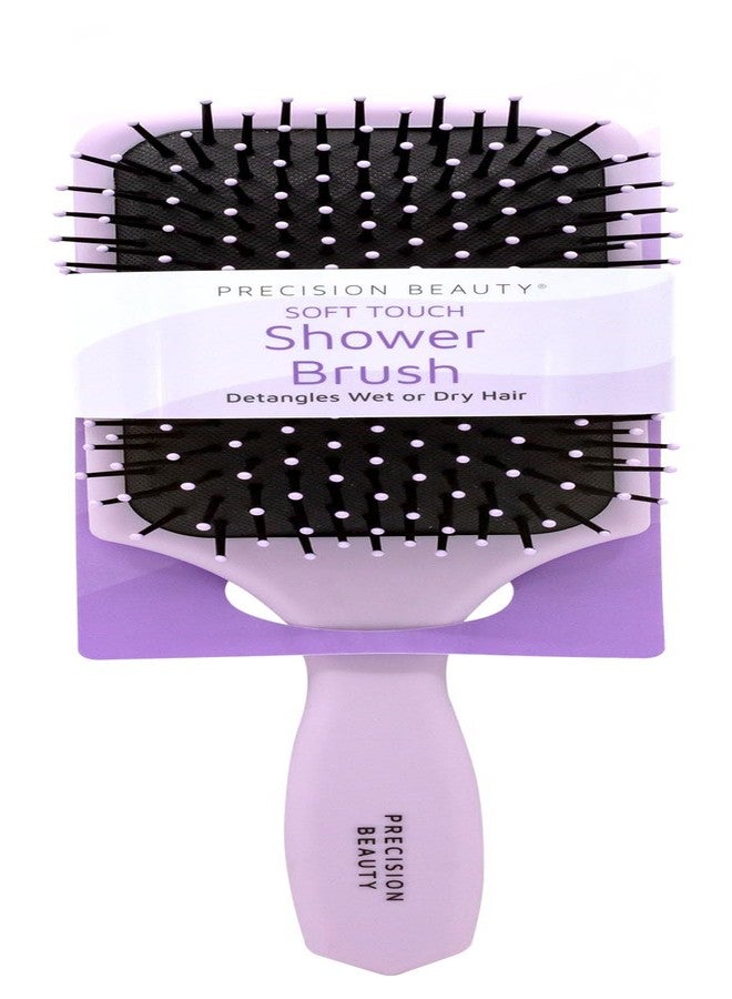 Precision Beauty Soft Touch Paddle Shower Hair Brush by Swissco (Pale Purple)