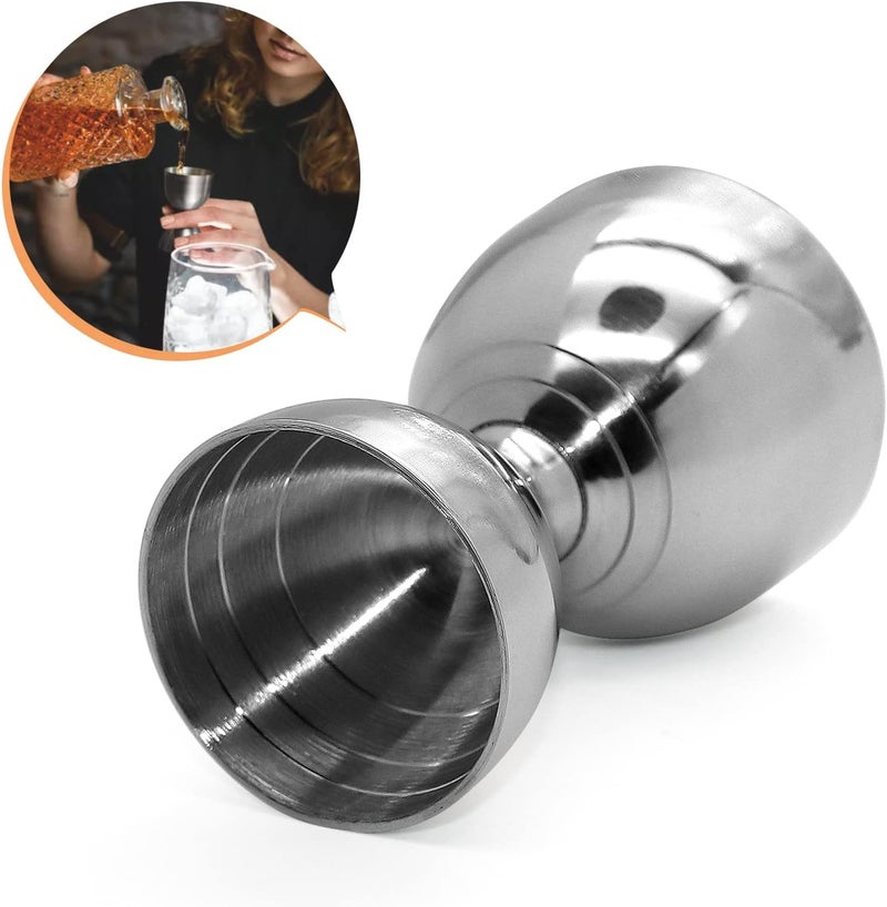 Aten Bell Jigger Stainless Steel Bar Tool,Double head wine measuring device, Cocktail Measuring Jigger, Stainless Steel Measuring Tool for Bartenders With 0.5oz, 1oz, 1.5oz and 2oz Measuring Marks - Image 1
