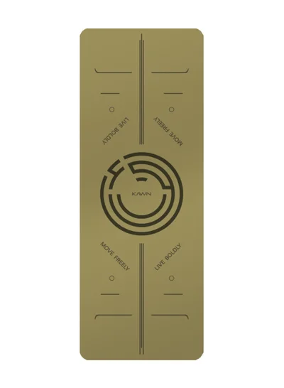 KAWN.YOGA Gold Mat. Non-Slip. Strap Included. High Performance Material Exercise Mat Ideal For Hiit, Plates, Yoga And Other Workouts