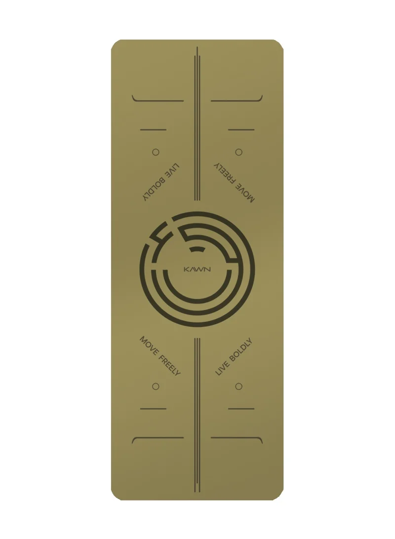 KAWN.YOGA Gold Mat. Non-Slip. Strap Included. High Performance Material Exercise Mat Ideal For Hiit, Plates, Yoga And Other Workouts