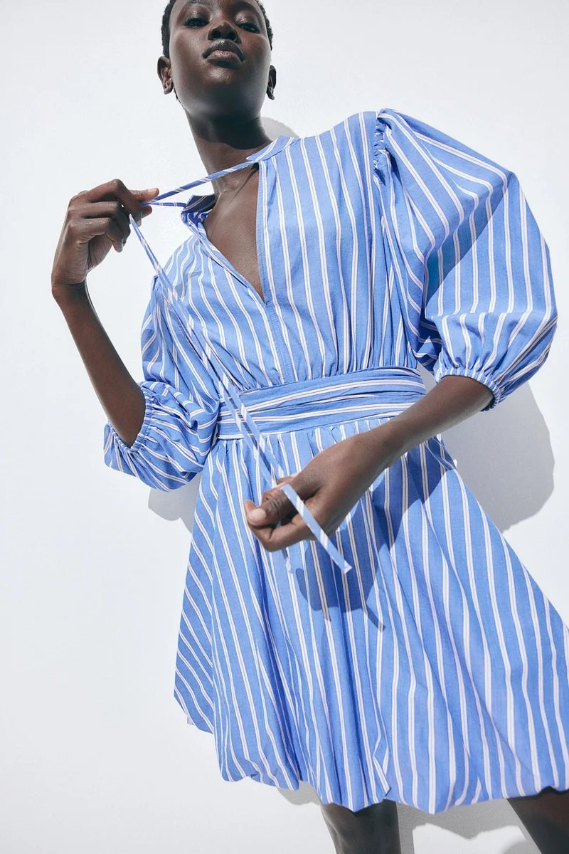 اتش اند ام فستان بحافة سفلية منفوخة