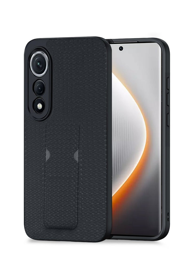 Wtech Tecno Pova Curve 5G 2025 Soft Silicone Case with Grip, Protective Cover Texture Case Cover (MCGHSN) - Black & Tecno Pova Curve 5G 2025 Premium Curved Edges UV Full Glue Full Cover Tempered Glass Screen Protector (MSGUCN) - Clear Bundle - Image 2