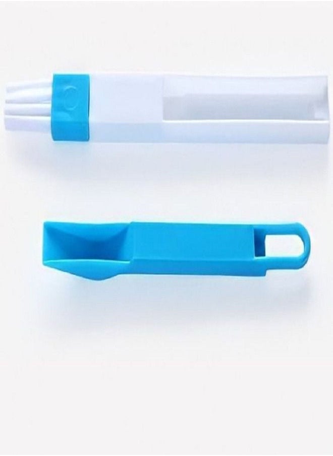 Generic - 2-In-1 Multipurpose Detachable Window Door Track Groove Corner Keyboard Slot Cleaning Brush With Dustpan Set MultiColour - Image 1