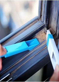 Generic 2-In-1 Multipurpose Detachable Window Door Track Groove Corner Keyboard Slot Cleaning Brush With Dustpan Set MultiColour  - Image 2
