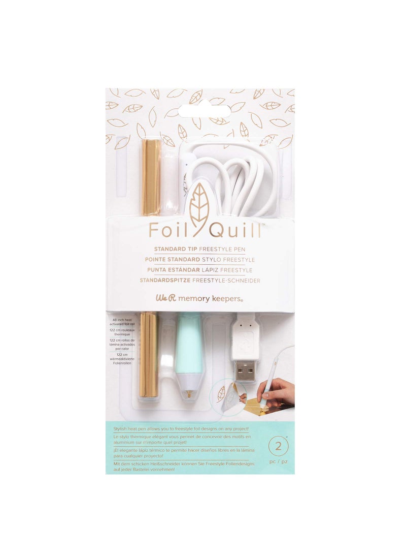 We R Memory Keepers We R Memory Keepers Foil Quill Fine Tip Freestyle Pen, Make Custom Designs For Planners, Journals, Cards, Scrapbook Pages, and More, Heat-resistant Grip, On-the-go USB Plug, Craft Projects  - Image 2