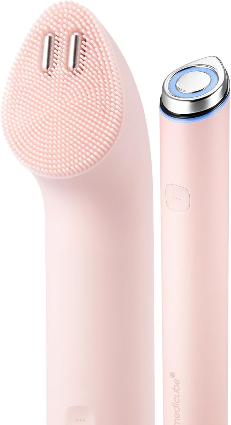 Medicube (US) AGE-R BOOSTER PRO MINI PLUS PINK + (US) AGE-R BOOSTER CLEANSER HEAD (PINK) - Image 1