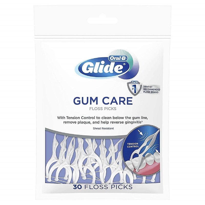 Glide Oral-B Glide Floss Picks-30 count, Unflavored (Pack of 6) - Image 1