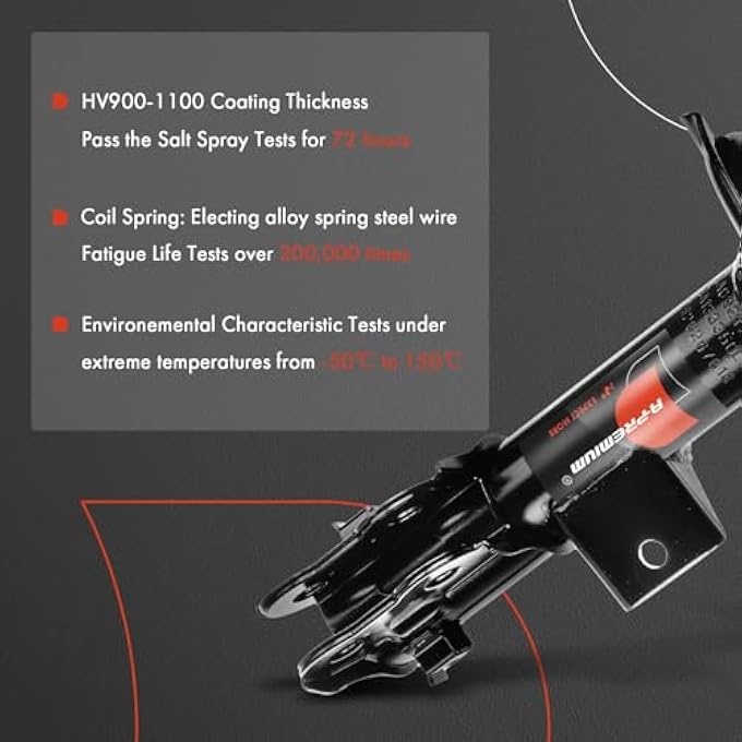 A-Premium Front Complete Struts With Coil Springs Assembly Compatible With Hyundai Sonata 2011 2012 2013 2014 2Pc Set - Image 5