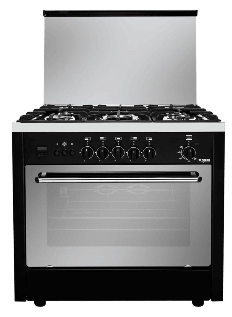 فريش بوتاجاز فريش بروفيشنال 90 × 60 امان كامل  5 شعلة أسود حامل اواني زهر - Image 1