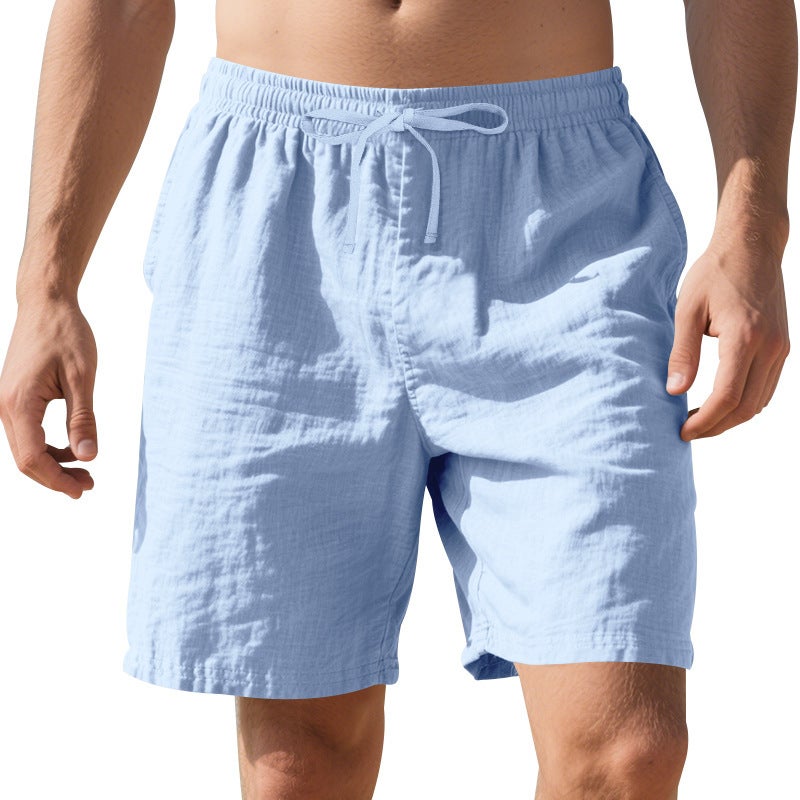 Summer Men'S Shorts Linen Thin Beach Casual Loose Five-Point Shorts For Men - Image 4