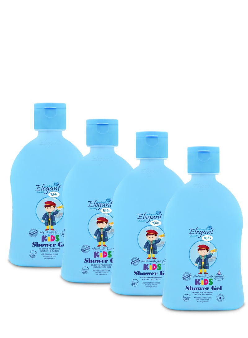 Elegant Elegant Kids Shower Gel for boys 500ml Pack of 4  - Image 1