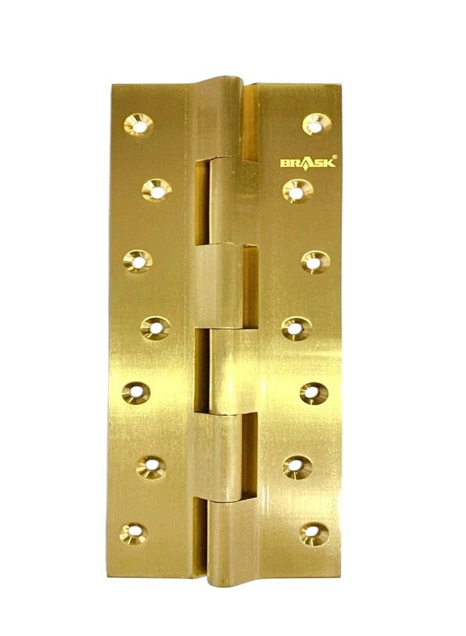 BRASK Brass Railway Hinges 8" x 1.1/4" x 5/32 (200 mm x 32 mm x 4 mm) Heavy Duty Brass Door Hinges (Golden Satin, 3) - Image 3