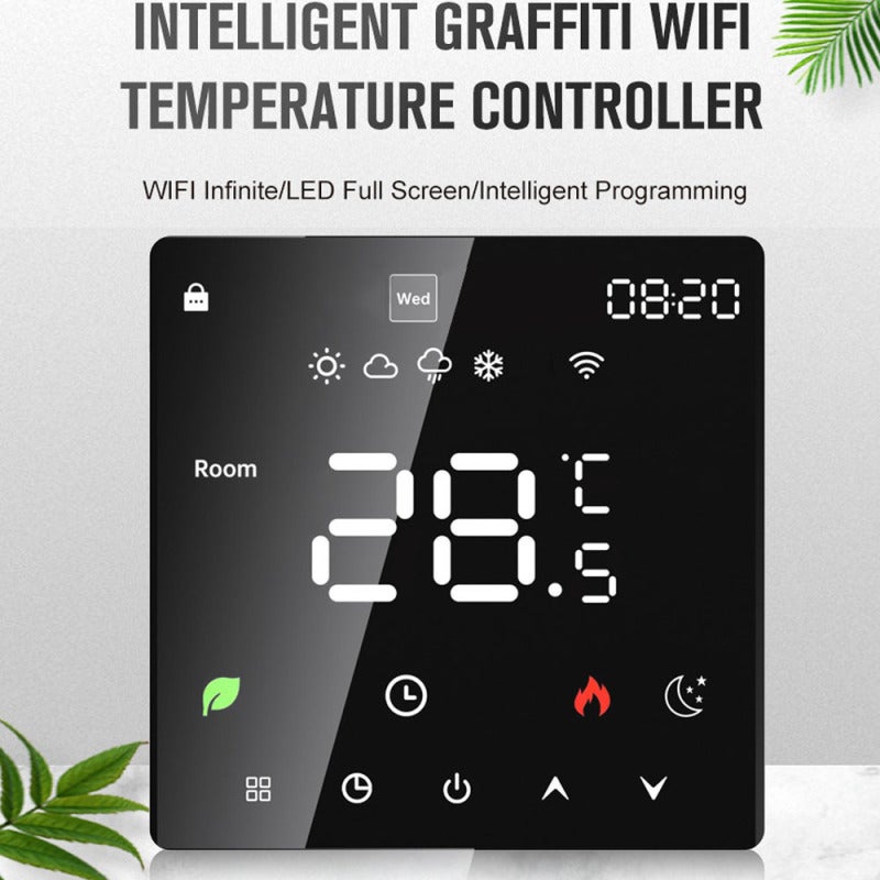 Wifi Temperature Controller 3.5-Inch Large LCD Display - Weekly Programmable Smart Thermostat With Child Lock For Home Electric Heating - Image 4