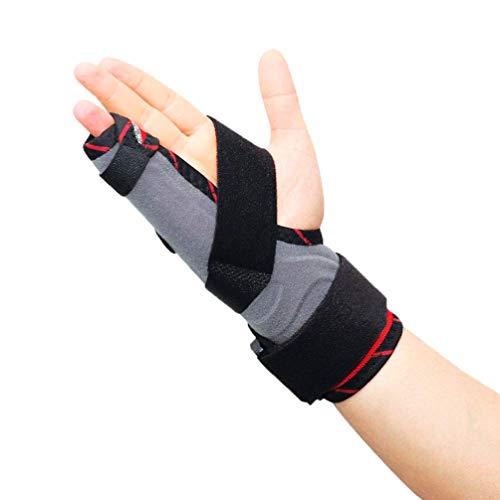 ORTONYX Pinky Finger Splint Wrist Immobilizer Brace - Boxer Fracture for 4th & 5th Finger, Ulnar Gutter Support, Metacarpal Tunnel Syndrome, Breathable & Adjustable for Left or Right Hand / KB434 Gray - Image 1