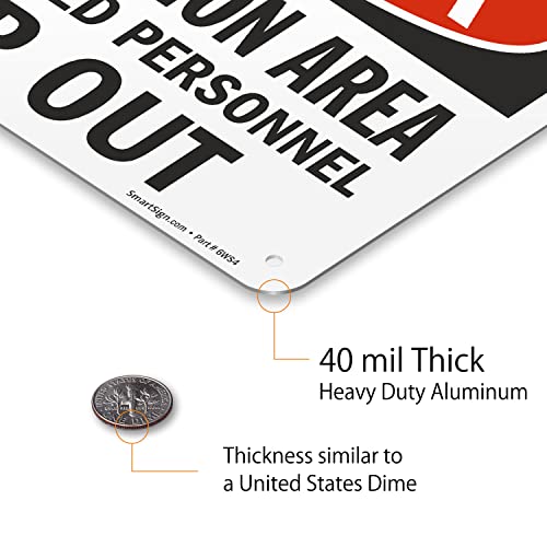 SmartSign "Danger - Construction Area, Unauthorized Personnel Keep Out" Sign | 7" x 10" Aluminum - Image 5