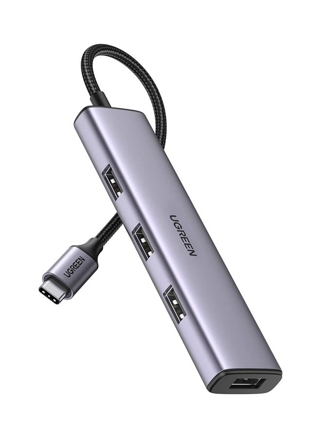 Ugreen USB C Hub 4-in-1  4 Ports USB 3.0 Adapter USB Dongle with Nylon Braided Cable High-Speed 5Gbps USB Splitter for MacBook Pro Air iPad Pro Dell iMac etc - Image 1