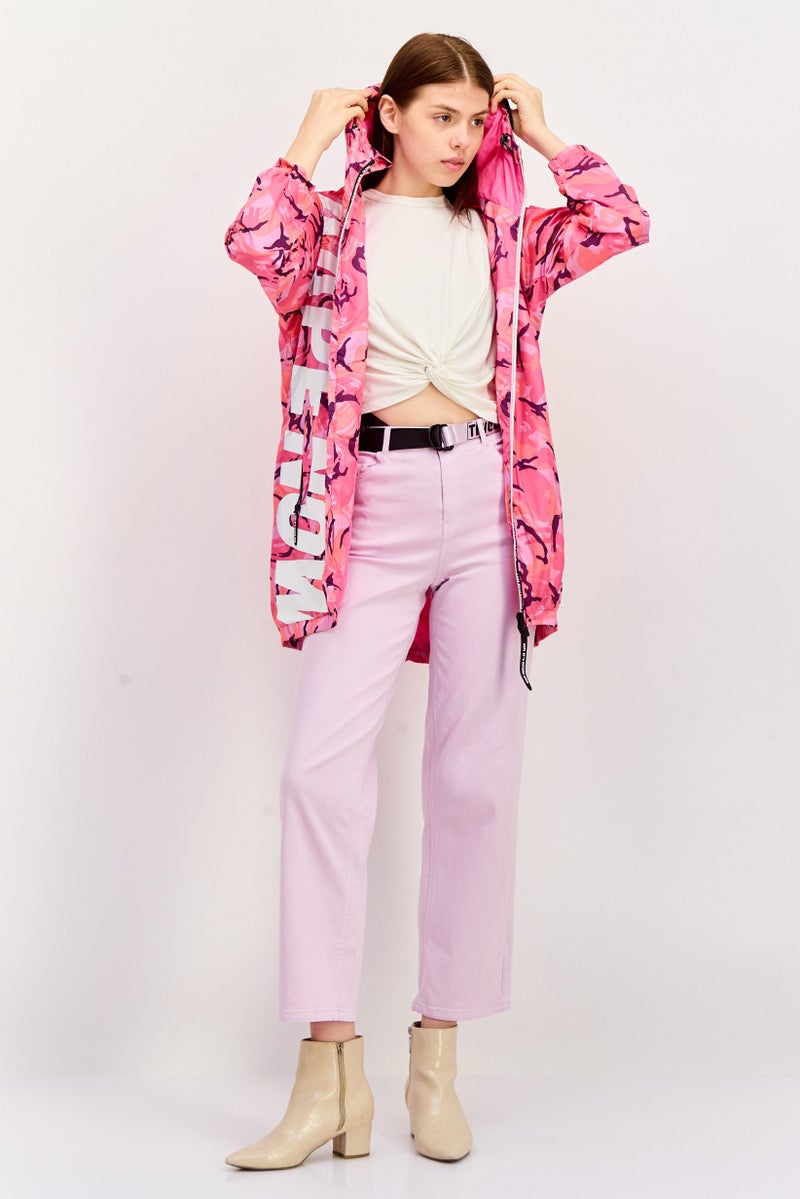 Aape By A Bathing Ape جاكيت واقي من الرياح بتصميم تمويه للنساء، متعدد الألوان - Image 2