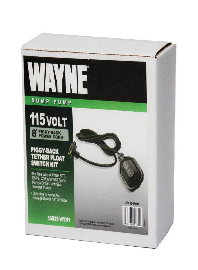 Wayne, 1 Count (Pack of 1) 56835-WYN1 8' Piggy-Back Tether Float Switch (Sewage/Sump) Replacement Part, Color - Image 3