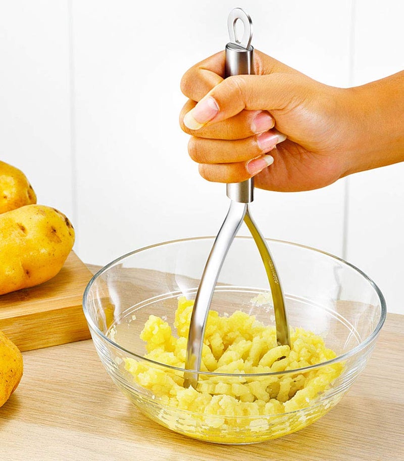kakamono Potato Masher Heavy Duty Stainless Steel Kitchen Steel Potato Masher Mashed Potatoes  Vegetables And Fruits. - Image 5