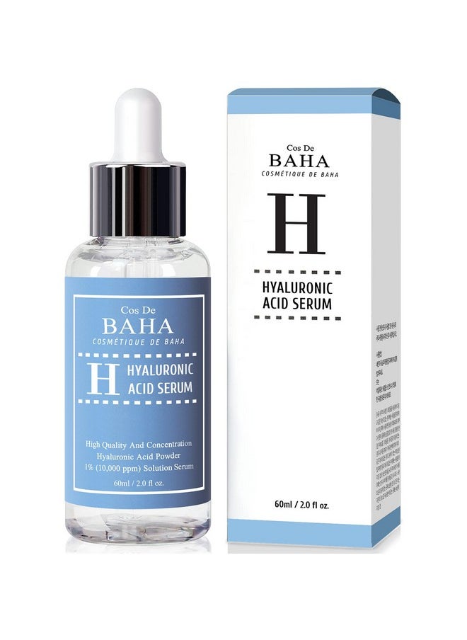 Cos De BAHA Pure Hyaluronic Acid 1% Powder Serum For Face 10000Ppm Fine Line + Intense Hydration + Facial Moisturizer + Visibly Plumped Skin 2 Fl Oz  - Image 1