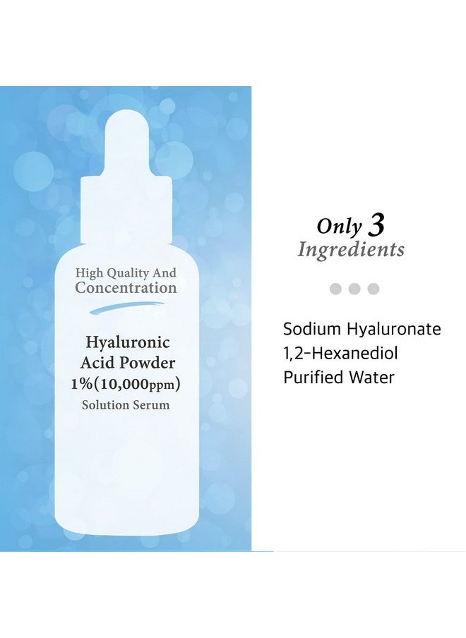 Cos De BAHA Pure Hyaluronic Acid 1% Powder Serum For Face 10000Ppm Fine Line + Intense Hydration + Facial Moisturizer + Visibly Plumped Skin 2 Fl Oz  - Image 5