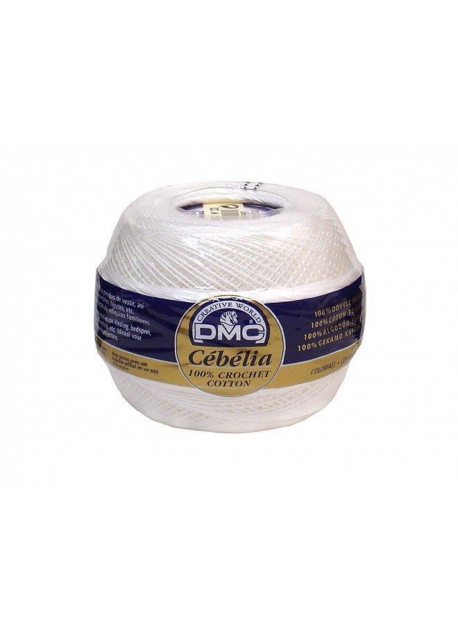 DMC خيط كروشيه ديم سي 167G 20-بلانك سيبيليا، أبيض، 405 ياردة، حجم 20 - Image 3