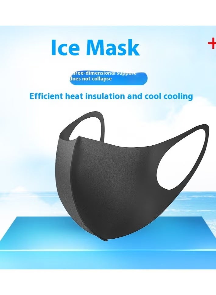 GIFT 5 Pcs Washable and Reusable Space Cotton Dust Black Face Mask for Adults Fashion Cloth Fabric Face Protection, Unisex Earloop Black Dust Reusable Washable - Image 4