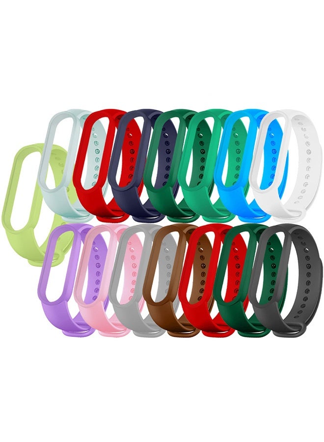 15 Pieces of Strap Band for Xiaomi Mi Band 6 Mi Band 5 - Silicone Watch band Replacement Band