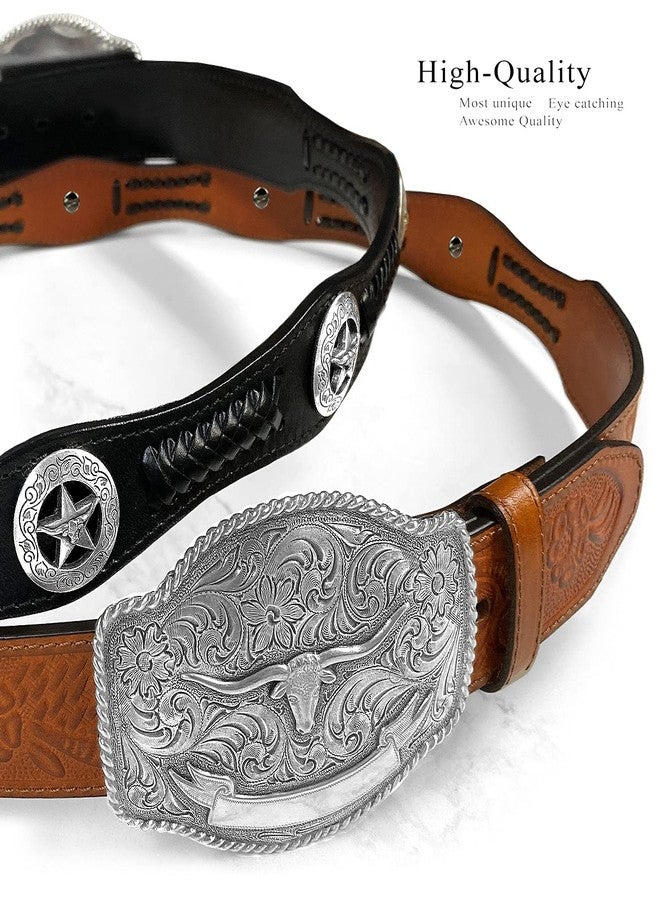 بيلتس.كوم حزام من الجلد الطبيعي الكامل الحبيبات من Belts.com، مزين بنجمة لونغ هورن من ولاية تكساس، بعرض 1-1/2 بوصة (38 مم) (بني، 32) - Image 5