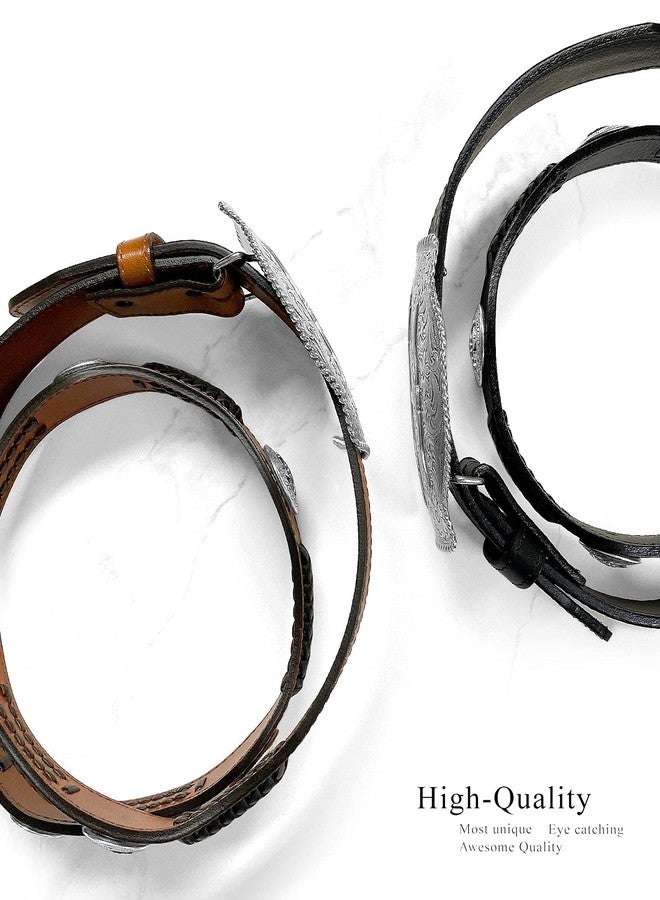 بيلتس.كوم حزام من الجلد الطبيعي الكامل الحبيبات من Belts.com، مزين بنجمة لونغ هورن من ولاية تكساس، بعرض 1-1/2 بوصة (38 مم) (بني، 32) - Image 4