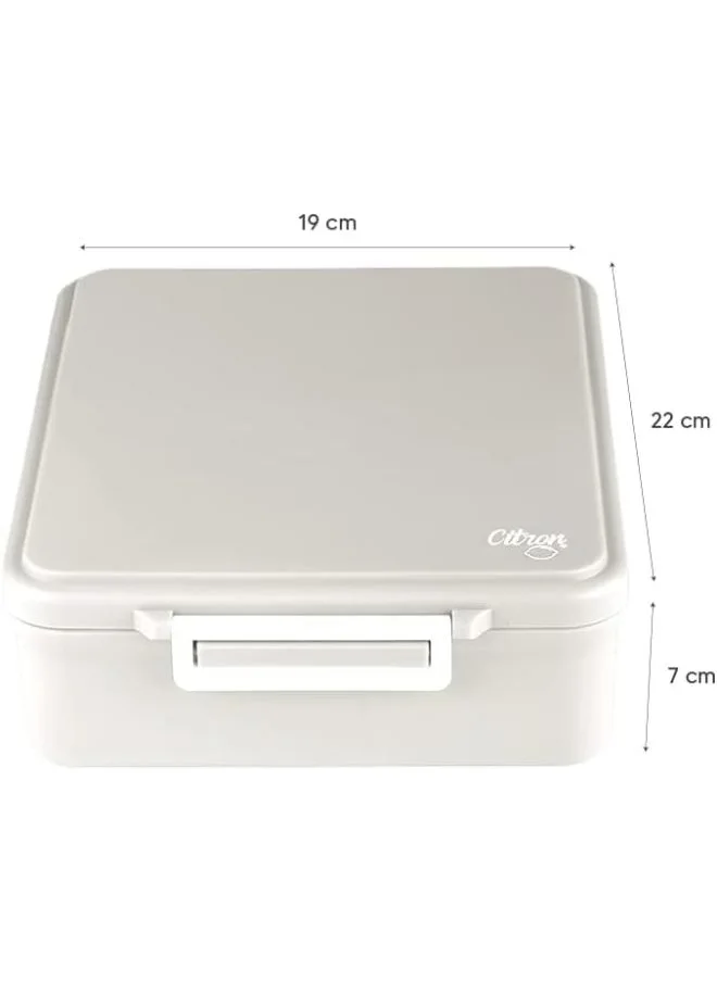 سترون Grand Lunchbox With 4 Compartments For Kids - Includes 1 Thermos Food Jar And 1 Sauce Container, Leak Proof And Bpa Free Lunch Box For Kids - Dino Green