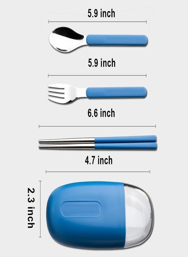 Drumstone (𝗦𝗽𝗲𝗰𝗶𝗮𝗹 𝟭𝟬 𝗬𝗲𝗮𝗿𝘀 𝗪𝗮𝗿𝗿𝗮𝗻𝘁𝘆) Portable Stainless Steel Cutlery Set – Fork, Spoon & Chopsticks with Travel Case – Reusable, Lightweight & Ideal for Office, School, Camping - Image 5