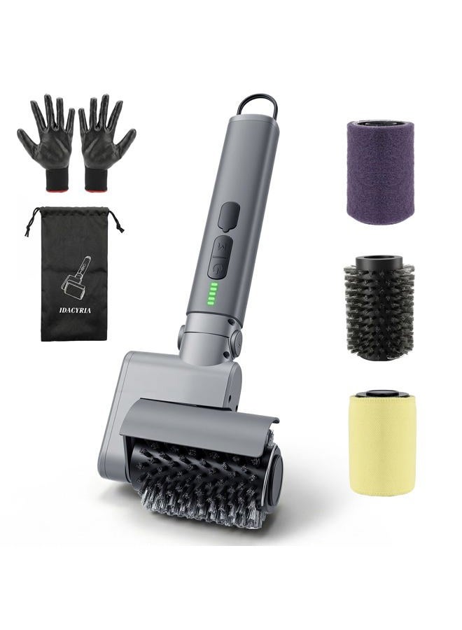IDACYRIA Electric Grill Brush for Outdoor, Rechargeable BBQ Grill Cleaner with 3 Heads,Cordless Rechargeable Grill Brush,3-Speed-450 RPM,150 Mins Runtime Grill Cleaning Brush - Image 1