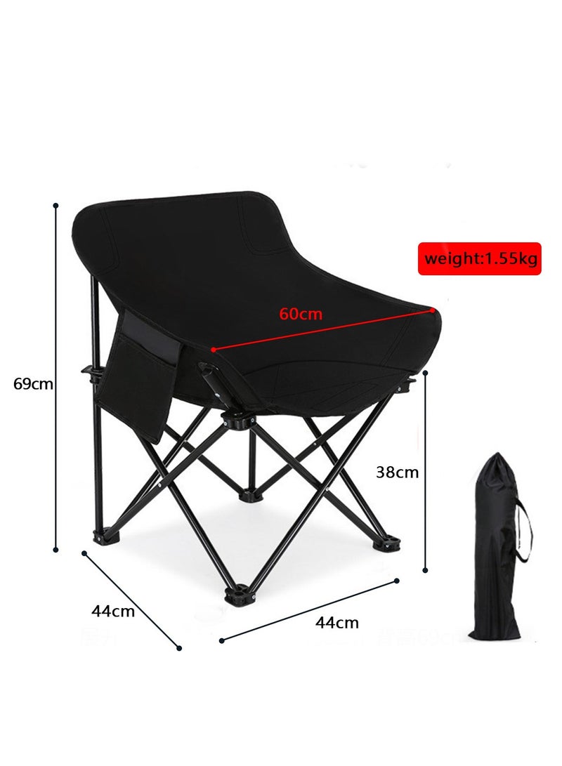 Yolu Outdoor Camping Chair Folding Chairs with Carry Bag Lightweight seat Portable Chair for Camping, Hiking,Fishing, Beach, BBQ and Picnics  - Image 2