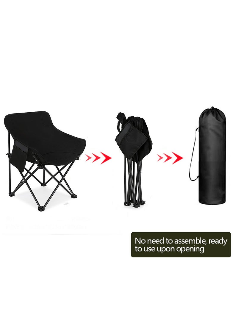 Yolu Outdoor Camping Chair Folding Chairs with Carry Bag Lightweight seat Portable Chair for Camping, Hiking,Fishing, Beach, BBQ and Picnics  - Image 3