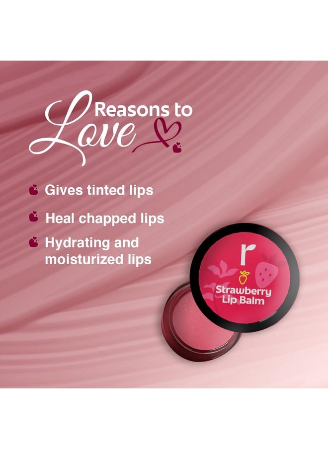 RIVONA NATURALS Strawberry Lip Balm | Avocado Butter + Kokum Butter | Moisturizing And Plumping | For Men & Women | 8 Gm  - Image 4