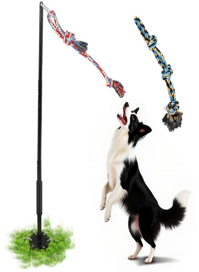 FAHKNS Outdoor Tug of War Dog Toy,Interactive Dog Toys with 2 Rope in Yard Park for Large Medium Small Dogs - Image 1