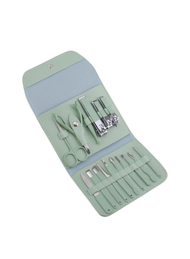 يوكانبي مجموعة أدوات العناية بالأظافر والباديكير المتعددة الوظائف - 16 قطعة من الفولاذ المقاوم للصدأ مع حقيبة تخزين قابلة للطي - Image 3