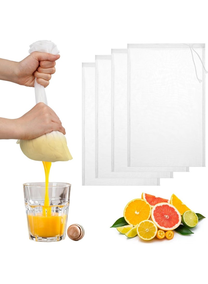 يوجي 4 قطع أكياس تصفية حليب الصويا من الدرجة الغذائية كيس تصفية عصير الخضروات - Image 1