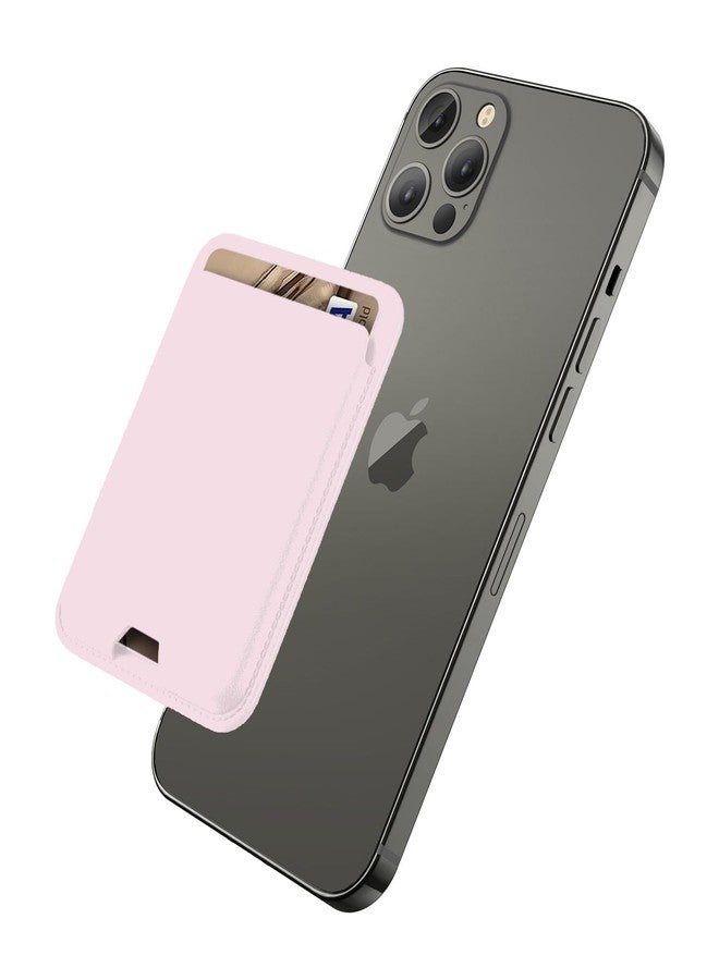 محفظة مغناطيسية لحفظ البطاقات، متوافقة مع محفظة MagSafe من Apple لهواتف iPhone 14 Pro Max/14 Pro/14/14 Plus، ومحفظة MagSafe لهواتف iPhone 13 Pro Max/13 Pro/13/13 Mini/سلسلة iPhone 12، لون وردي فاتح. - Image 1