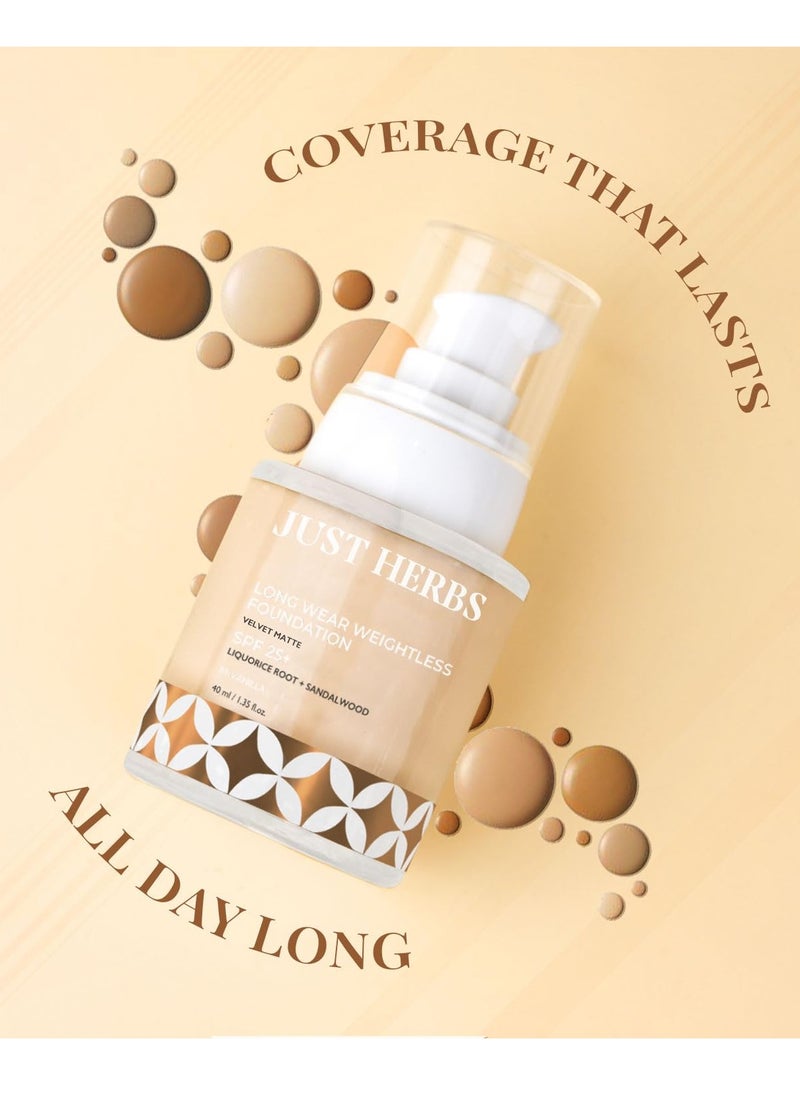 Just Herbs Just Herbs Medium to Full Coverage Longwear Weightless Foundation Porcelain  - Image 5