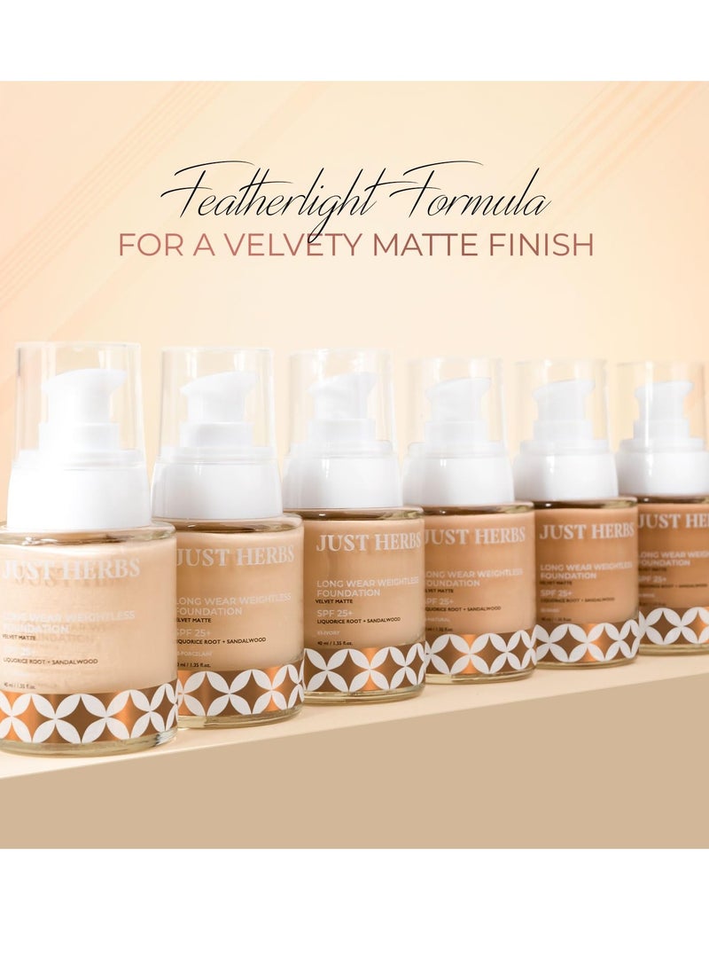 Just Herbs Just Herbs Medium to Full Coverage Longwear Weightless Foundation Porcelain  - Image 2