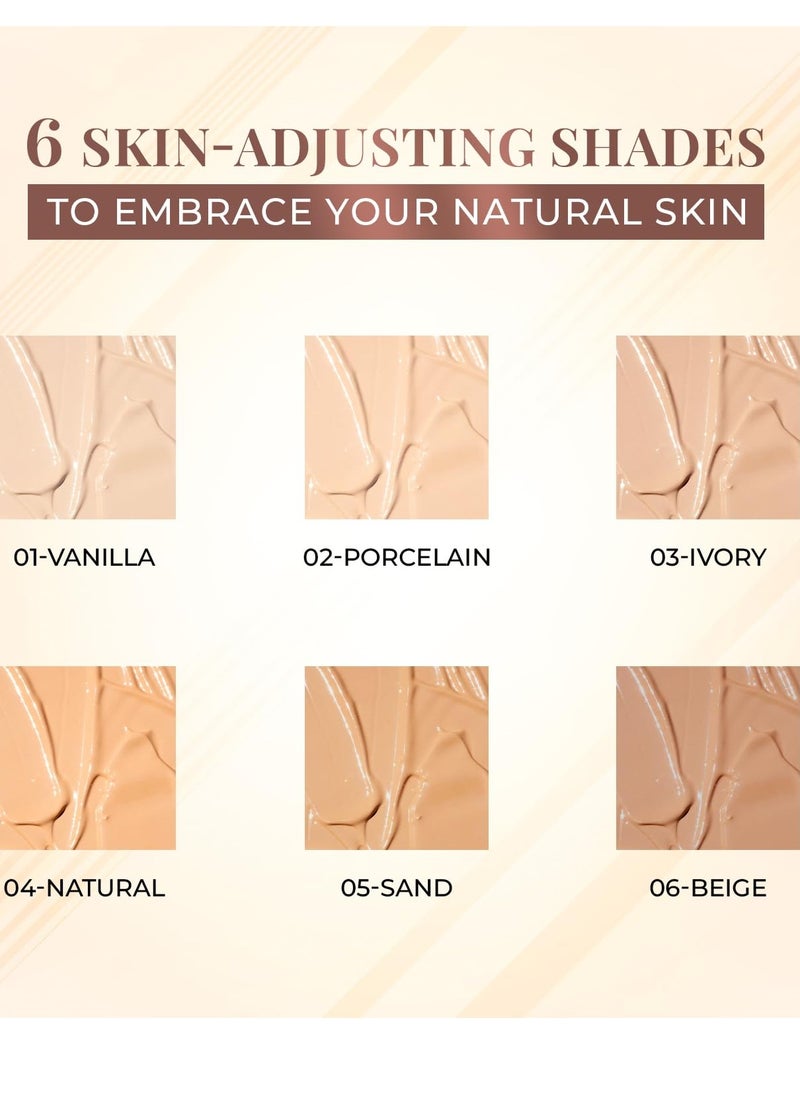 Just Herbs Just Herbs Medium to Full Coverage Longwear Weightless Foundation Porcelain  - Image 3