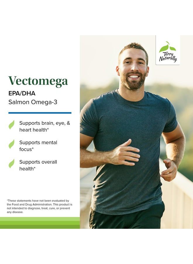 Terry Naturally Vectomega - Dietary Supplement with EPA & DHA - Omega-3 Tablets for Brain & Heart Health Support - Nutritional Supplement with Essential Fatty Acids & Peptides - 60 Capsules - Image 3