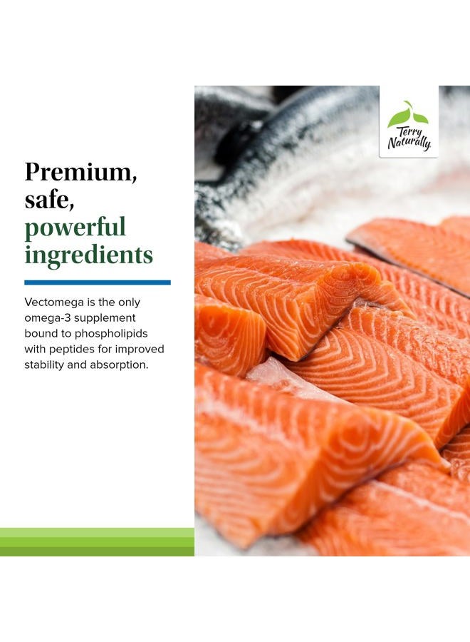 Terry Naturally Vectomega - Dietary Supplement with EPA & DHA - Omega-3 Tablets for Brain & Heart Health Support - Nutritional Supplement with Essential Fatty Acids & Peptides - 60 Capsules - Image 5