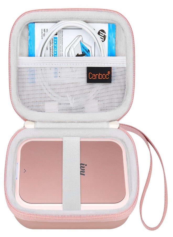 Canboc Shockproof Carrying Case Storage Travel Bag for Canon Ivy Wireless Bluetooth Mobile/Portable, Mini Photo Printer Protective Pouch Box, Rose Gold - Image 2